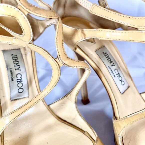 Cettire Jimmy Choo Lang Patent Leather Sandals - Picture 3 of 4